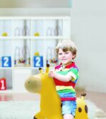 Inflatable jumping giraffe - Lexibook - 45 cm H - Manual pump included - From 3 years old - Image 2