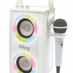 Trendy portable Bluetooth speaker with microphone and light effects iParty LEXIBOOK