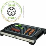 LITTLE BALANCE Electric Barbecue - Easy Nopifas - Cooking surface 38 x 25 cm - PFAS-free microceramic coating - 2000W