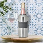 Bottle cooler - Livoo - GS158 - Stainless steel - Silicone - 11.5 cm diameter - Image 5