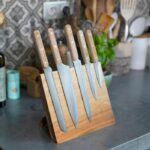 Set of 5 knives - LIVOO - MEC136 - 20 to 32.5 cm - Stainless steel blade - Magnetic support - Image 2