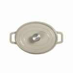Oval cast iron casserole dish - Livoo - MEP129G - Grey - Image 3