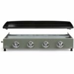 Gas griddle - LIVOO - DOC325 - 4 burners - Green / Black - Image 2