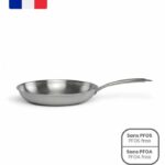 Brigade - 20 cm stainless steel frying pan - LIVOO - MEP157 - Triply stainless steel - Suitable for all hobs including induction - Made in France