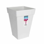 Square high flower pot 30 - White - Elho Loft Urban - 100% recycled