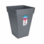 Elho Loft Urban Square Flower Box High 30 - Black - Ø 29 x H 41 cm - outdoor - 100% recycled