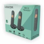Cordless landline telephone - LOGICOM - DECT ILOA 250 DUO - Black - Without answering machine - Image 4
