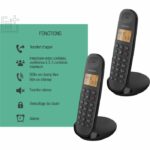 Cordless landline telephone - LOGICOM - DECT ILOA 250 DUO - Black - Without answering machine - Image 5