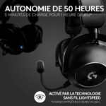 Logitech G PRO X 2 LIGHTSPEED PC Headset Bluetooth Headphones, Detachable Microphone - Black - Image 3