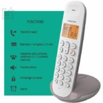 Cordless landline phone - LOGICOM - DECT ILOA 155T SOLO - Taupe - With answering machine - Image 6