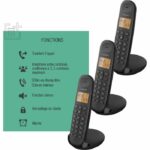 Cordless landline phone - LOGICOM - DECT ILOA 350 TRIO - Black - Without answering machine - Image 6