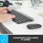 Logitech - MK470 Ultra-Slim Wireless Keyboard + Mouse and Silent Wireless System - Compact and Flat Layout - 2.4 GHz USB Receiver - Image 3