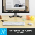 LOGITECH - MK470 Wireless Keyboard + Mouse Set - AZERTY - White - Image 4
