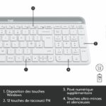 LOGITECH - MK470 Wireless Keyboard + Mouse Set - AZERTY - White - Image 6