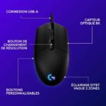 Logitech - G203 LightSync RGB Gaming Mouse - Black – Bild 6