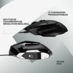 Logitech - G502 x Small Gaming Wireless - LightForce Primary Hybrid Optical -Mechanic Pimples, Gaming Hero 25K Sensor - Black - Image 5