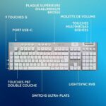 Gaming keyboard - wireless - Logitech G - G915 X - Tactile switch - AZERTY - White - Image 6