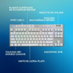 Gaming keyboard - wireless - Logitech G - G915 TKL X - Tactile switch - AZERTY - White - Afbeelding 6