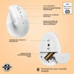 Logitech - Lift mouse for Mac - Wireless Ergonomic - White - Image 6