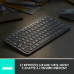 Logitech Wireless Keyboard - MX Keys Mini - PALE GRAY - Compact, Bluetooth, Backlit for MAC, iOS, Windows, Linux, Android - Image 4