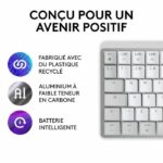 Logitech - Wireless keyboard for Mac - MX Mechanical Mini - Pale gray - Image 5
