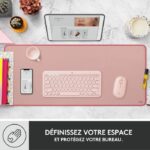 Large Desk Mat - Logitech Desk Mat - Studio Series, Multifunctional and Extended - Pink - Image 2