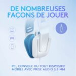 GAMING Headphones - Lightweight - LOGITECH G - G335 WIRED - WHITE - Discord Certified - Image 3
