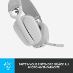 Logitech - Lightweight Wireless Listening Helmet with background micro anti -noise - Vibe 100 - White area - Image 3