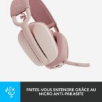 Logitech - Lightweight Wireless Listening Helmet with background micro anti -noise - Vibe 100 - Rose zone - pink - Image 3