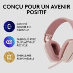 Logitech - Lightweight Wireless Listening Helmet with background micro anti -noise - Vibe 100 - Rose zone - pink - Image 5