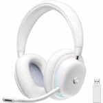 Logitech G - Gaming Headset - wireless - G735 LIGHTSPEED RGB, Bluetooth, Detachable Mic - White Mist