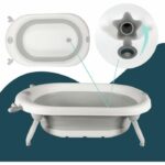 Folding bathtub - 23x80x49 cm - Grey white - LOOPING - Image 2