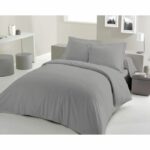 LOVELY HOME DUVET SET - 240x260 cm - 100% COTTON - LIGHT GRAY