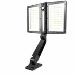 Solar spotlight - LUMISKY - CLIPPER BLACK - 37 cm - 2 black heads - Adjustable motion detector - White LED