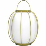 Cordless table lamp - LUMISKY - TULUM - H27 cm - Metal handle - Gold - Warm white and cool white LED