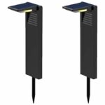 Set of 2 solar beacons to plant - LUMISKY - OSTRY - H41 cm - cold white LED