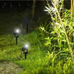 Double 2 in 1 solar spotlights to stick or fix - LUMISKY - ROUNDY - H27 cm - Cool white LED - Image 2