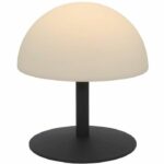 Cordless table lamp - LUMISKY - NEPTUNE ROCK - H20 cm - Steel base - Grey - Warm white and white LED