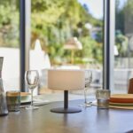 Cordless table lamp - LUMISKY - ATLAS Rock - H20 cm - Steel base - Grey - Warm white and white LED - Image 2