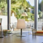 Cordless table lamp - LUMISKY - STANDY MINI Olive - H25 cm - Olive green steel base - Warm white and white LED - Image 3