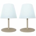 Set of 2 cordless table lamps - LUMISKY - TWINS - Cream - H16 cm - LED