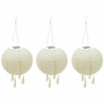 LED solar suspension - LUMISKY - HIMALAYA - Ø30cm - Beige, cream and festive wedding - Autonomy 8h