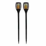 LUMI GARDEN Set of 2 Maity Sun mini solar torches - Flame effect - LED - H 70 cm - Warm white