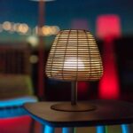 Cordless table lamp - LUMISKY - BOHEME - H25 cm - Natural rattan - Warm white and white LED - Image 3