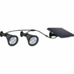 Double solar spotlight connected with remote solar panel 2 in 1 to prick or to fix powerful lighting white LED dimmable FAMILY SPIKY – Bild 2