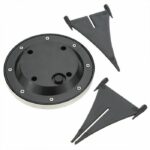 Set of 8 round stainless steel solar spotlights, recessed or spiked - LUMISKY - DECKY - cool white LED - Ø12 cm - Image 2