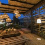 Solar and rechargeable street lamp - LUMISKY - STANDY WOOD SOLAR - H150 cm - Dimmable warm white LED - Image 4