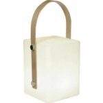 TIKY Cordless bamboo handle lantern - LED warm white / multicolor dimmable - H27cm