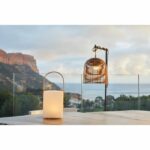 TIKY Cordless bamboo handle lantern - LED warm white / multicolor dimmable - H27cm - Image 3