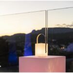 TIKY Cordless bamboo handle lantern - LED warm white / multicolor dimmable - H27cm - Image 4